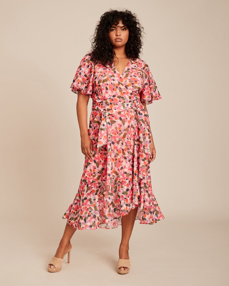 Front of a model wearing a size 14 Blaire Dress in PINK by Tanya Taylor. | dia_product_style_image_id:227015